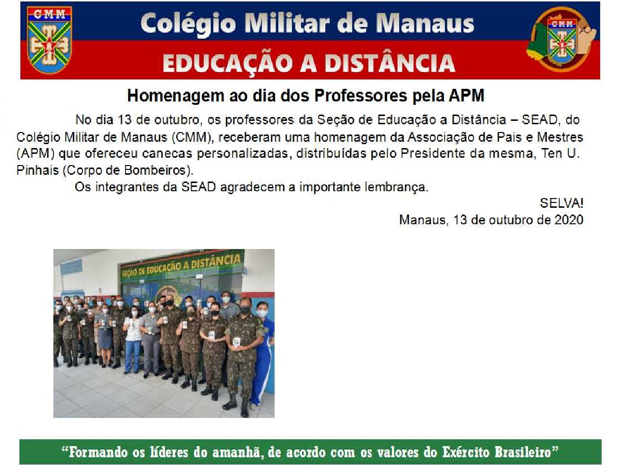 SEAD Se o de Educa o a Dist ncia do Col gio Militar de Manaus